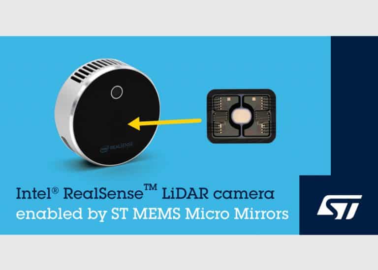 STMicroelectronics e Intel collaborano per lo sviluppo della fotocamera LiDAR Intel RealSense L515