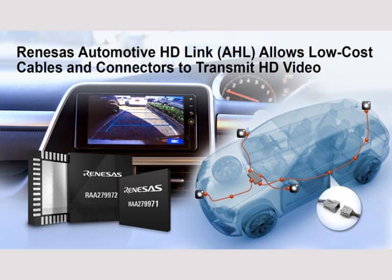 Da Renesas video ad alta definizione su cavi e connessioni low-cost per telecamere automotive