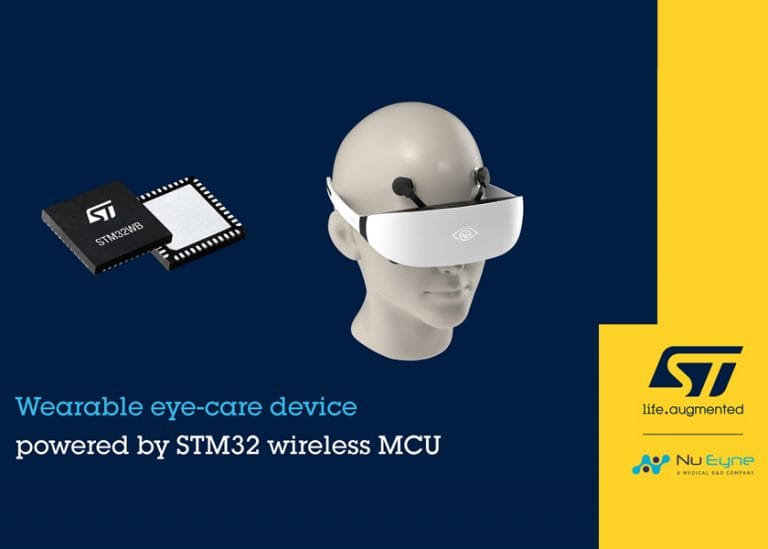 La coreana Nu Eyne utilizza i microcontrollori di STMicroelectronics in un nuovo dispositivo indossabile per la terapia oculare