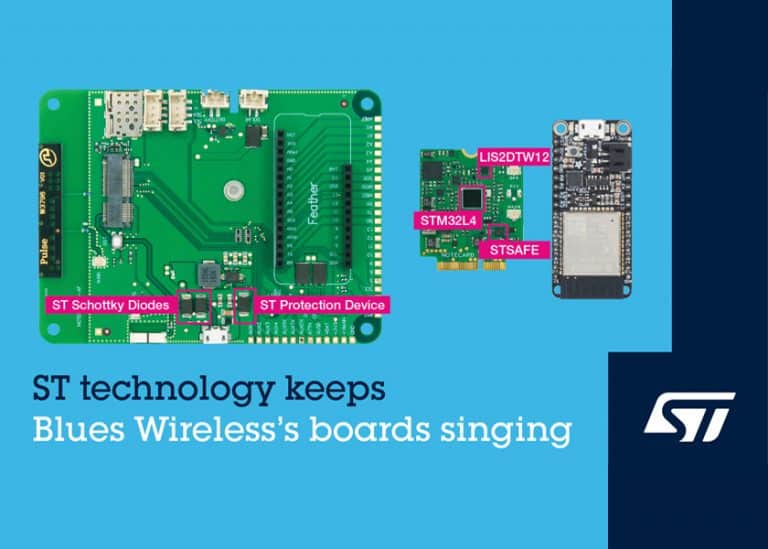 STMicroelectronics e Blues Wireless collaborano per accelerare l’adozione della tecnologia IoT cellulare