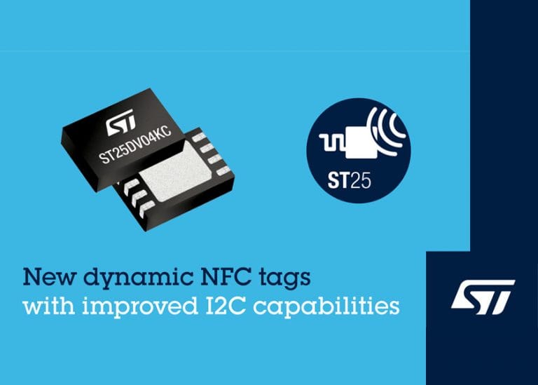 STMicroelectronics aumenta la flessibilità e la velocità dei propri tag NFC a doppia interfaccia ST25DV