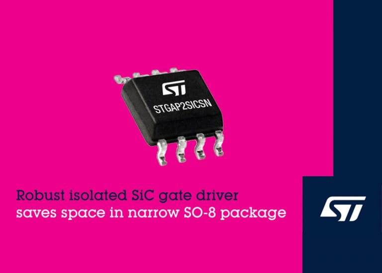 STMicroelectronics presenta un robusto gate driver SiC di ridotte dimensioni