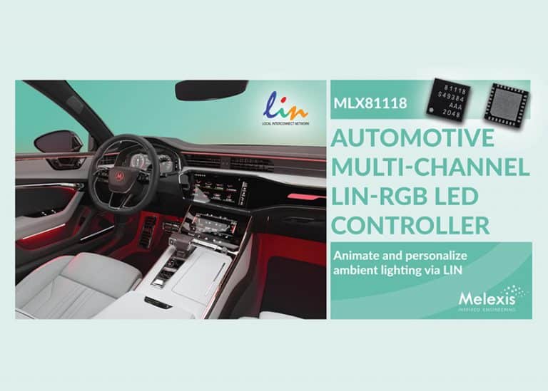 MLX81118, il controller LIN di Melexis che facilita il controllo dell’illuminazione a LED nelle autovetture