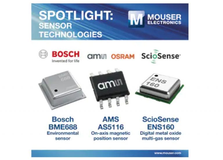 Mouser offre un’ampia gamma di sensori a supporto di progetti innovativi