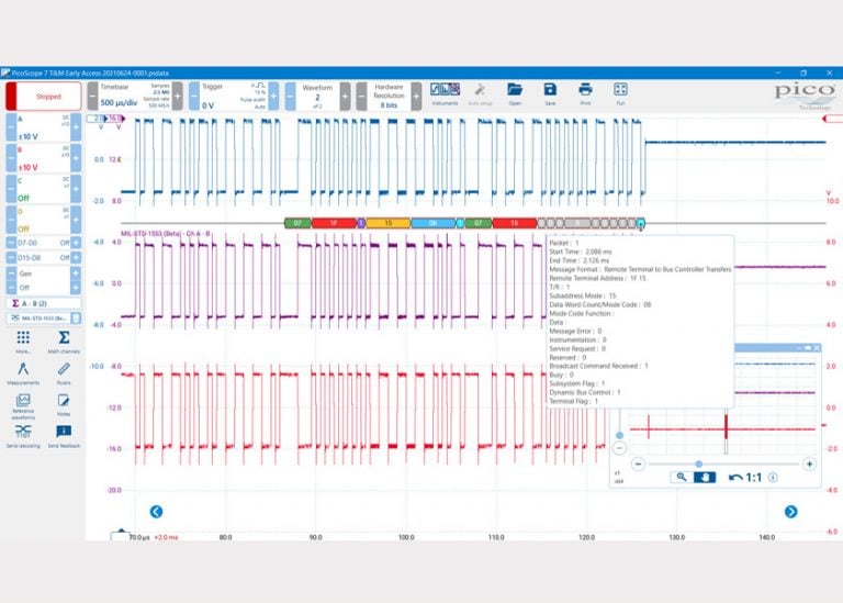 Quattro nuovi decodificatori di protocollo aggiunti a software PicoScope