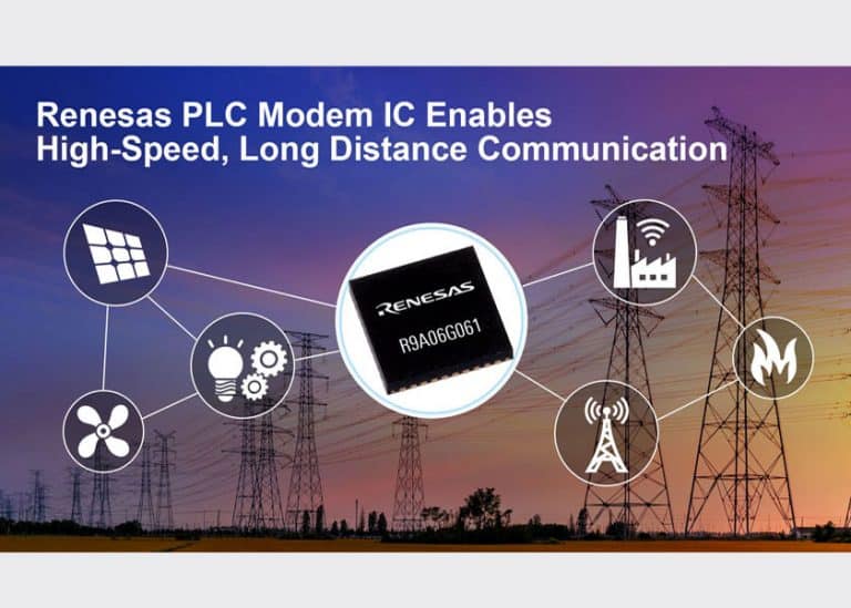 Renesas presenta un nuovo modem per la comunicazione su linea elettrica (PLC, Power Line Communication)