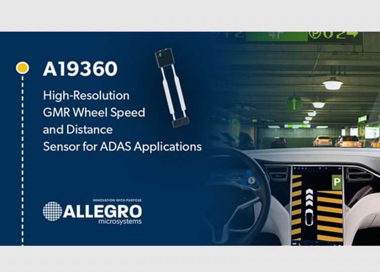 Allegro presenta il primo sensore GMR di distanza e velocità ad alta risoluzione per applicazioni ADAS