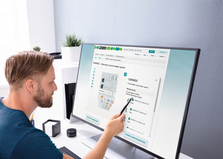 Phoenix Contact presenta il nuovo configuratore online per il sistema di interruttori automatici Caparoc
