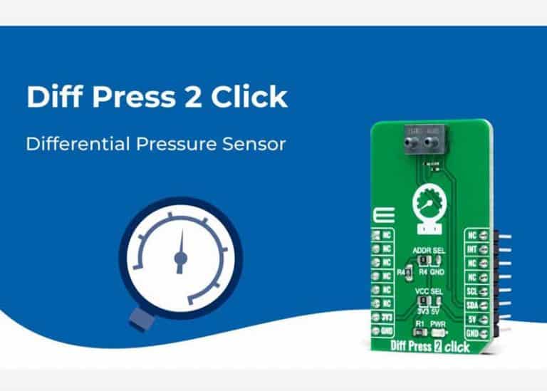 MikroElektronika presenta una nuova Click board con sensore differenziale di pressione Sensirion