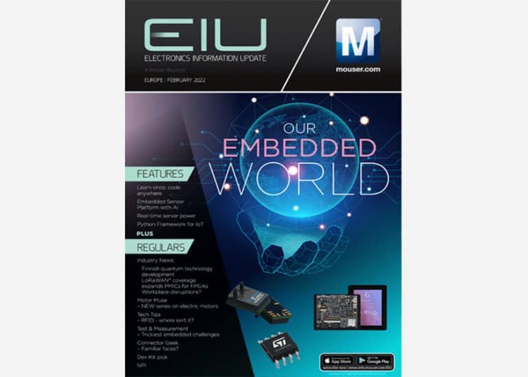 Leggi gratis il numero di febbraio del magazine EIU di Mouser Electronics