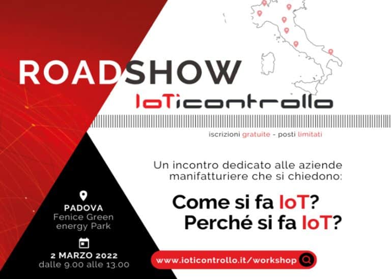 Ritorna a Padova il 2 Marzo il Roadshow IoTicontrollo