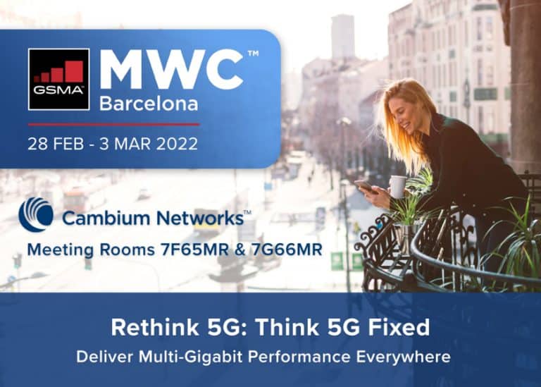 Cambium Networks al Mobile World Congress: ripensare il 5G in chiave Fixed Wireless Access