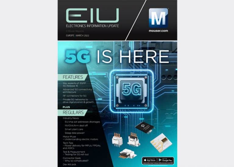 Leggi gratis il numero di marzo del magazine EIU di Mouser Electronics