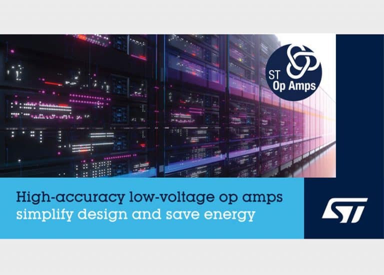 STMicroelectronics presenta l’OP-AMP di precisione a 5V TSV772, con basso offset e contenitore DFN8 da 2 x 2 mm