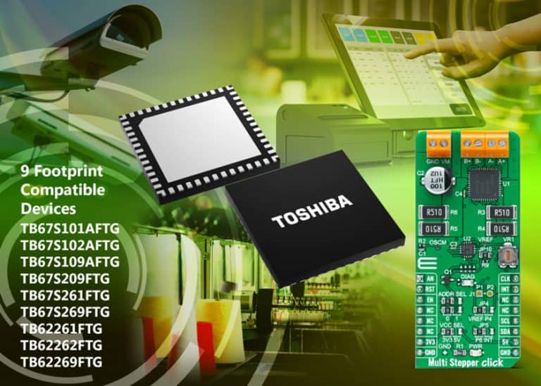 Nuova gamma di board Mikroelektronika Click con driver per motori passo-passo di Toshiba