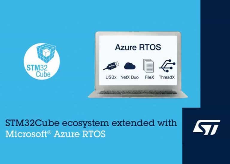 STMicroelectronics estende il supporto per Microsoft Azure RTOS a numerosi microcontrollori della famiglia STM32