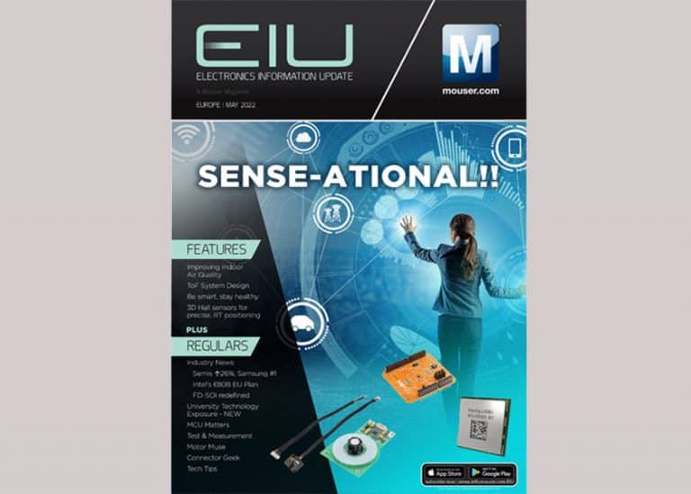 Leggi gratis il numero di maggio del magazine EIU di Mouser Electronics