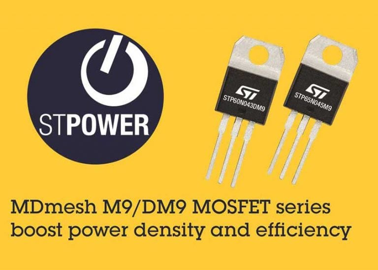 STMicroelectronics presenta i nuovi MOSFET MDmesh, ancora più efficienti e con maggior densità di potenza