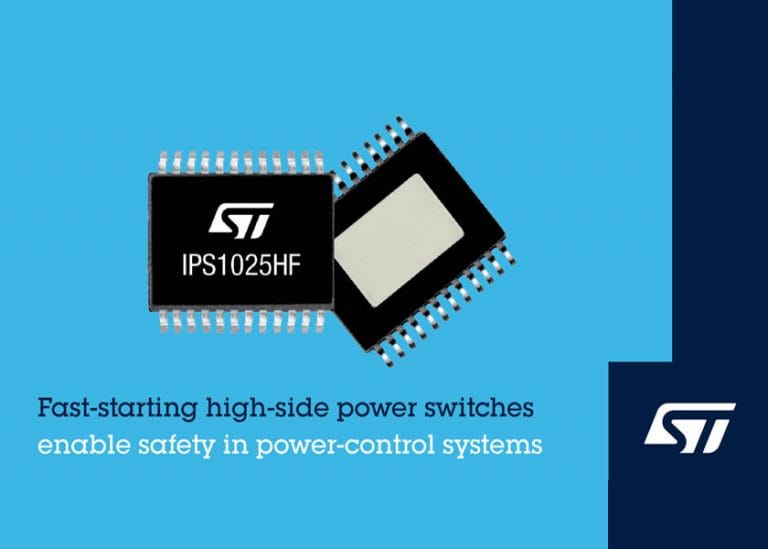 STMicroelectronics introduce l’interruttore di carico con attivazione rapida per sistemi di sicurezza IPS1025HF