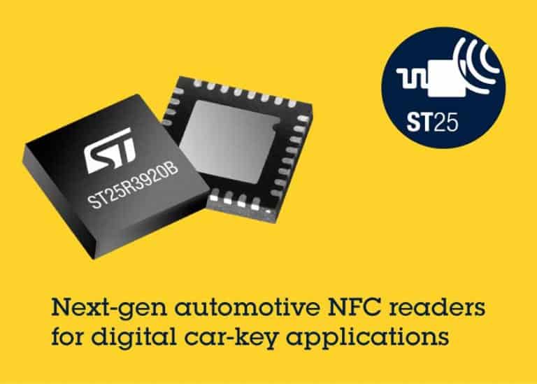 Il chip NFC di ultima generazione di STMicroelectronics facilita la certificazione delle chiavi digitali per auto