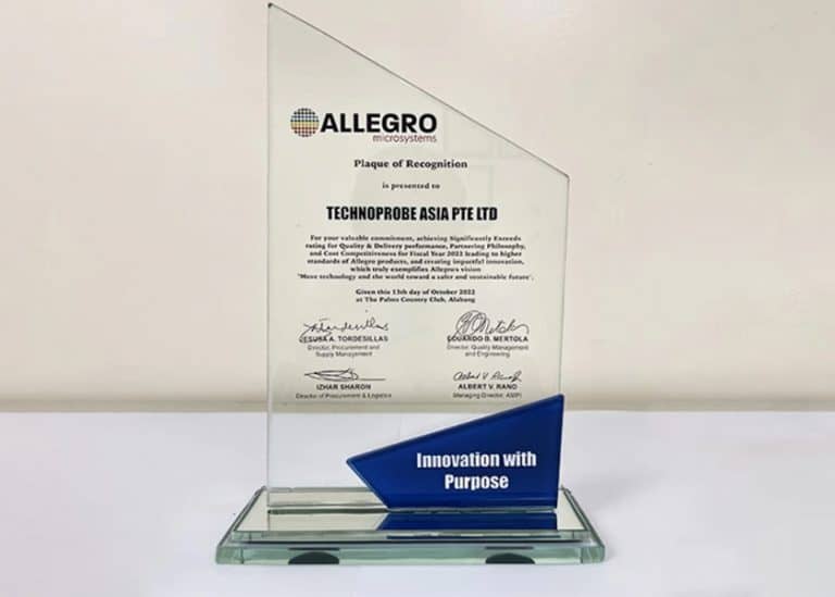 Technoprobe premiata all’Allegro MicroSystems Supplier Day 2022