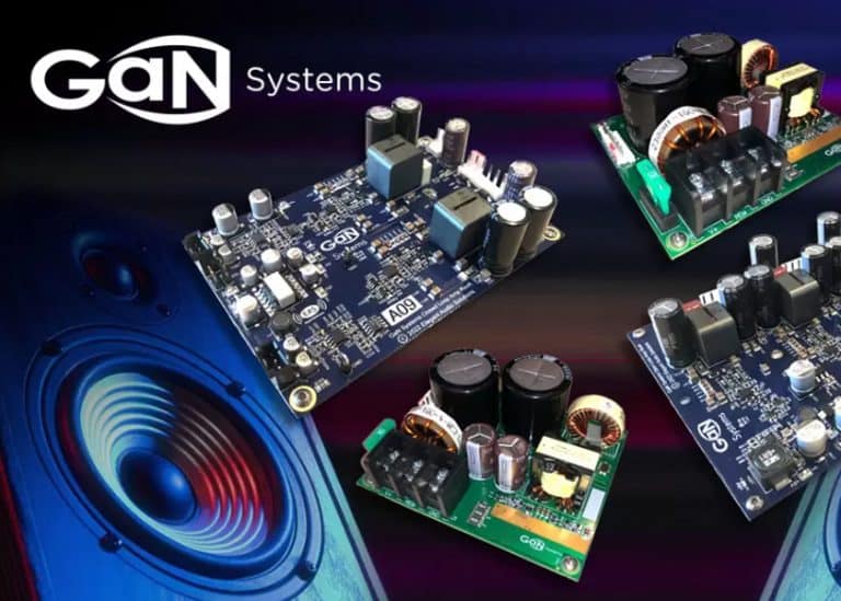 GaN Systems introduce due nuove schede di amplificazione in Classe D con GaN FET e due convertitori di potenza   