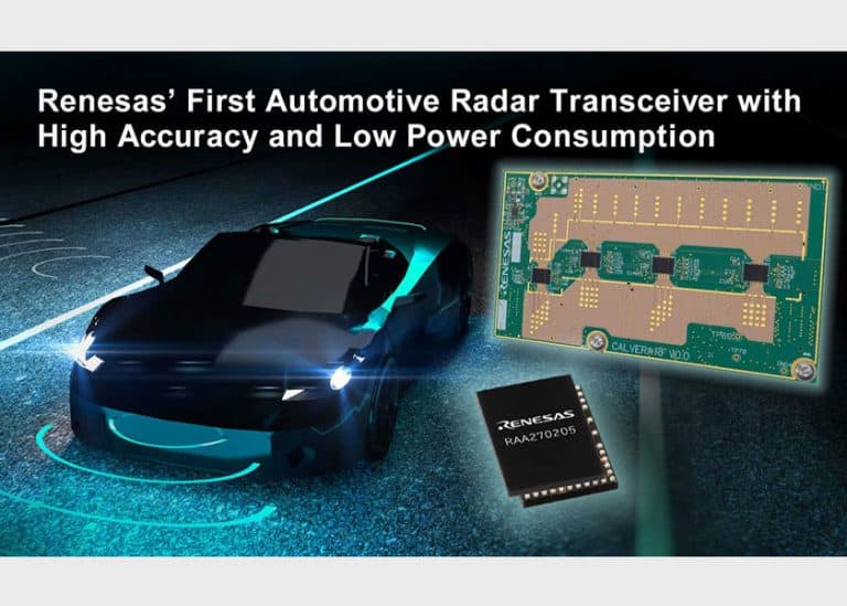 Renesas presenta la sua prima famiglia di ricetrasmettitori radar automotive 76-81 GHz