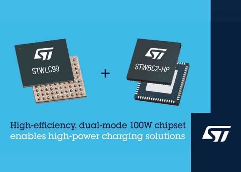 STMicroelectronics lancia un ricevitore di alimentazione wireless da 100 watt per una ricarica veloce, conforme Qi