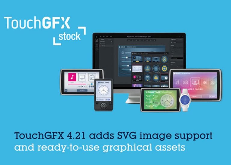 Il nuovo TouchGFX di STMicroelectronics semplifica e accelera la progettazione di interfacce utente per STM32