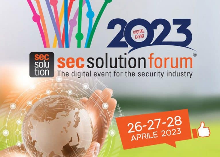 secsolutionforum 2023, la tre giorni della Phygital Security,  si terrà dal 26 al 28 aprile 2023