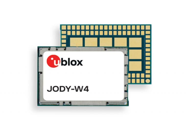 u-blox annuncia JODY-W4, il primo modulo di livello automobilistico che supporta la tecnologia Wi-Fi 6E e Bluetooth LE Audio