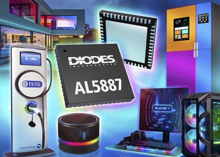 Diodes presenta un nuovo LED driver lineare a 36 canali per LED RGB o monocolore con doppia interfaccia I2Ce SPI