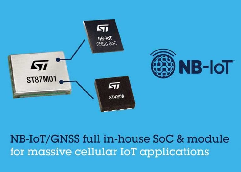 STMicroelectronics presenta nuovi moduli industriali NB-IoT ultracompatti, a basso consumo con funzionalità GNSS