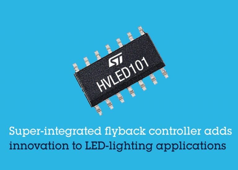 STMicroelectronics presenta il controller flyback HVLED101 con funzionalità avanzate per illuminazione a LED