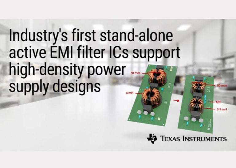 Texas Instruments apre la strada ai primi circuiti integrati con filtro EMI stand-alone attivo