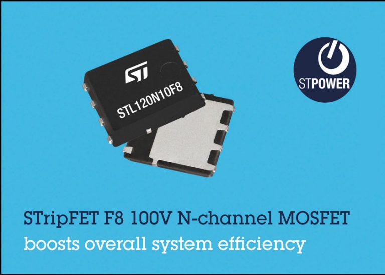 I dispositivi STripFET F8 di STMicroelectronics di livello industriale da 100 V migliorano del 40% la figura di merito