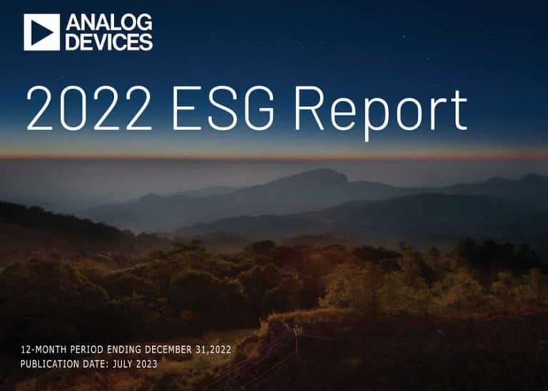 Analog Devices pubblica il rapporto ESG 2022 e si impegna anche a ridurre il prelievo d’acqua