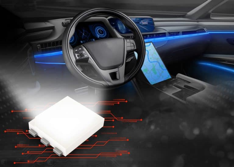 Il nuovo chip LED RGB per interni auto di ROHM riduce al minimo le variazioni di colore dovute alla miscelazione dei colori