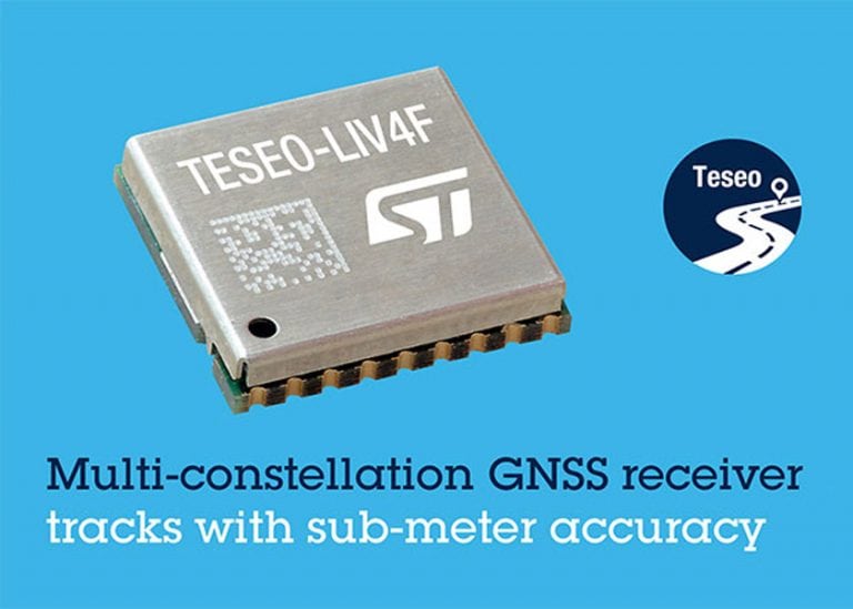 La tecnologia del ricevitore single-die Teseo IV nel nuovo modulo GNSS Teseo-LIV4F di STMicroelectronics