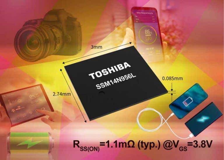 Toshiba introduce un piccolo MOSFET a canale N per la protezione dei pacchi batteria agli ioni di litio