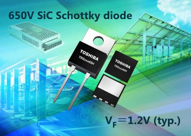 Toshiba introduce nuovi diodi Schottky SiC da 650V con tensione diretta di 1,2V