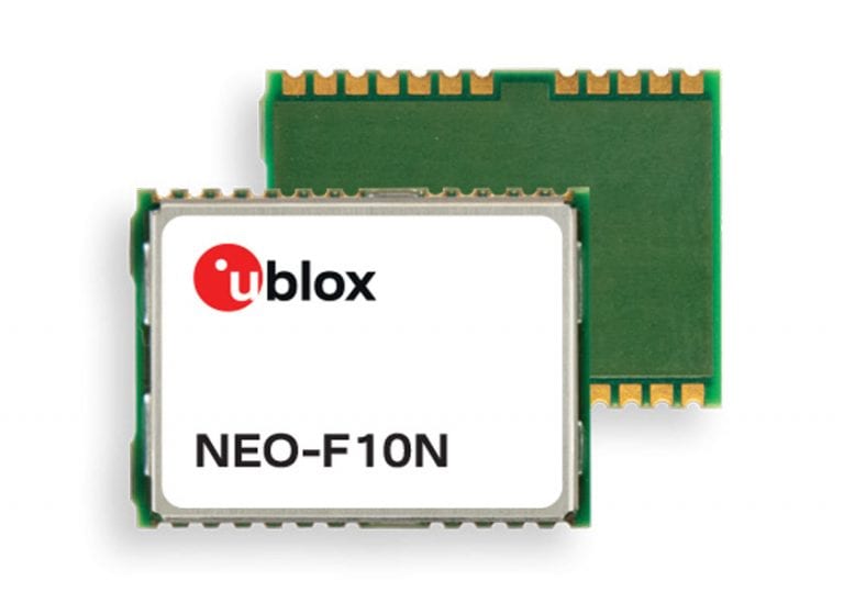 u-blox presenta il nuovo modulo GNSS dual-band NEO-F10N con precisione a livello di metro negli ambienti urbani