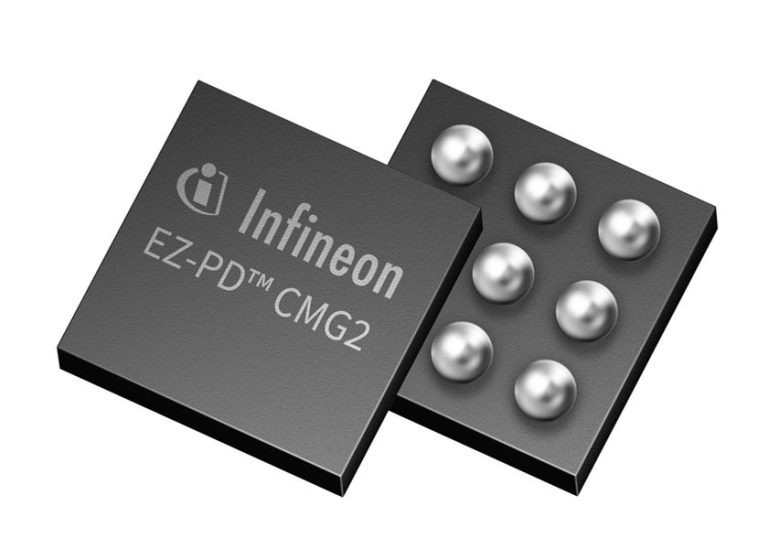 Infineon lancia il controller EZ-PD CMG2 per cavi USB-C, USB4 e Thunderbolt EPR con protezione fino a 54 V