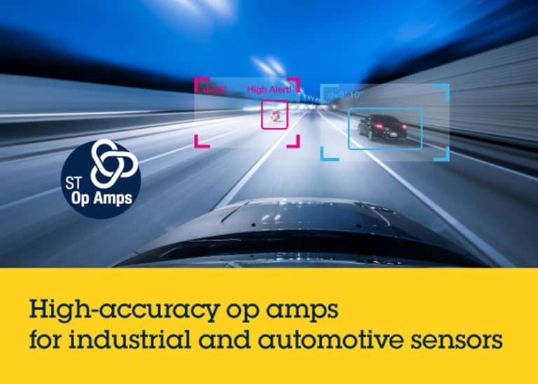 STMicroelectronics presenta amplificatori operazionali per il condizionamento del segnale dei sensori industriali e automobilistici