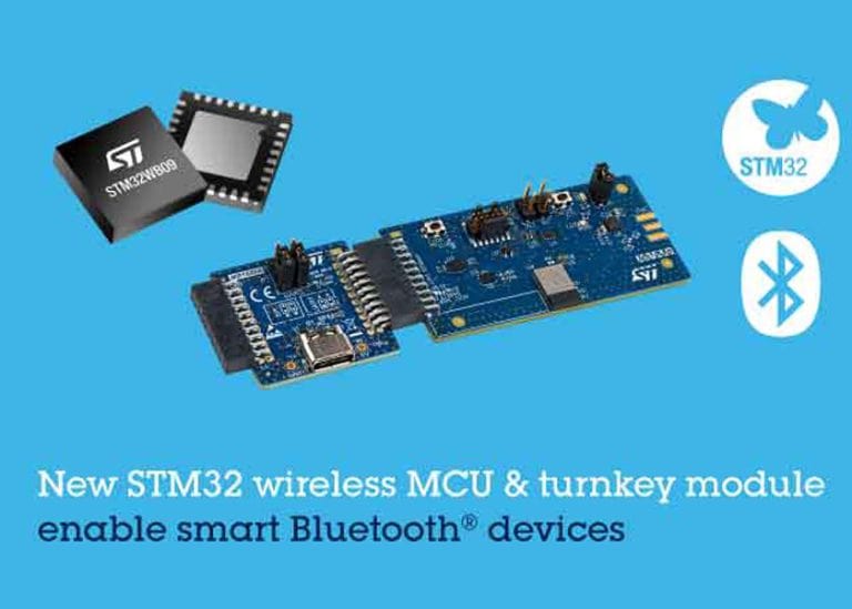 STMicroelectronics introduce un nuovo modulo wireless e una scheda di sviluppo per progetti Bluetooth con il chip STM32WB09