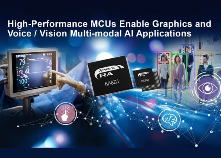 Renesas introduce i micro RA8D1 per applicazioni di visualizzazione grafica e applicazioni AI multimodali audio e video