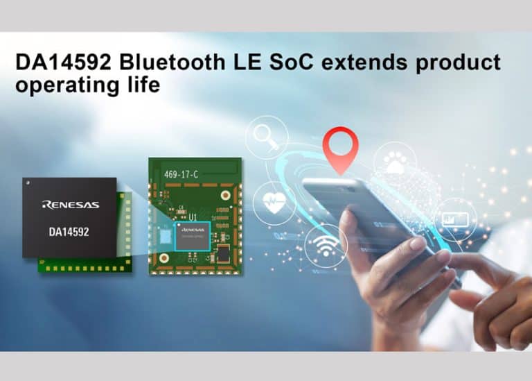 Renesas presenta il nuovo SoC Bluetooth LE dual-core con flash integrata DA14592