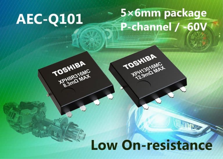 Toshiba introduce nuovi MOSFET a canale P da -60 V