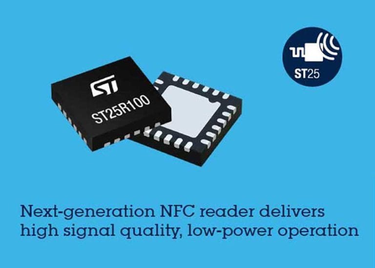 Nuovo lettore NFC ST25R100 di STMicroelectronics con un eccezionale rapporto costo/prestazioni