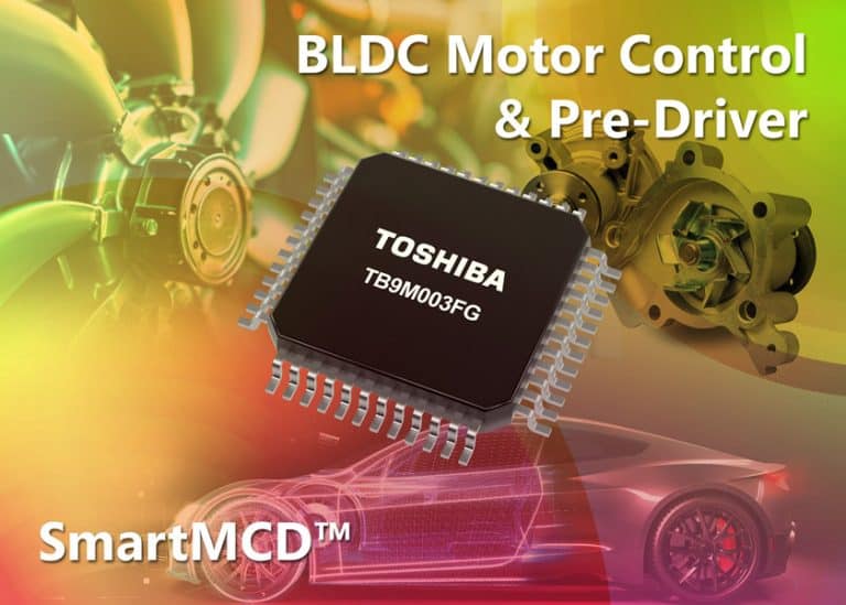 Da Toshiba un IC per controllo motore efficiente e preciso, potenziato con microcontroller e gate driver integrati